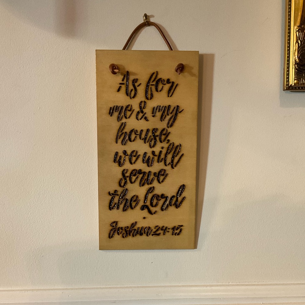 🕊🇺🇸Joshua 24:15 Scripture Verse Hand Burned Ready To Hang Wood Sign!